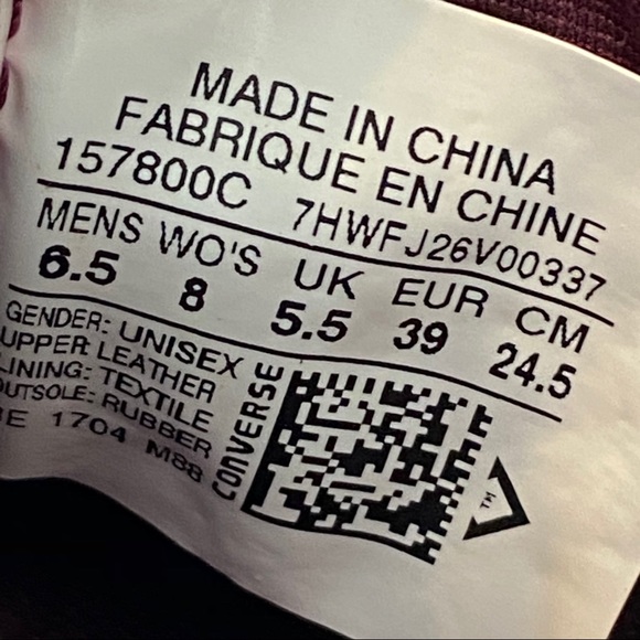 Converse Breakpoint Ox Unisex Dark Sangria/White - Picture 11 of 15